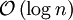 \mathcal O\left(\log n\right)