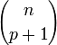  {n\choose {p+1}}